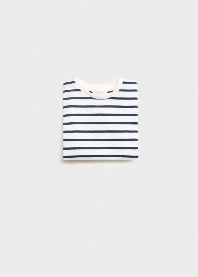 T-shirt à rayures plaquées