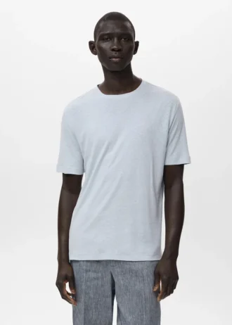 T-shirt slim en lin