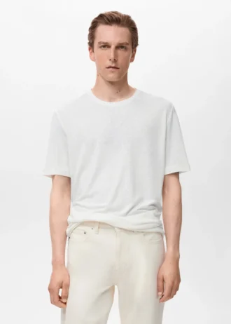 T-shirt slim en lin
