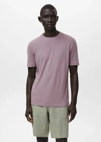 T-shirt slim en lin