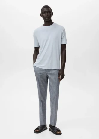 T-shirt slim en lin