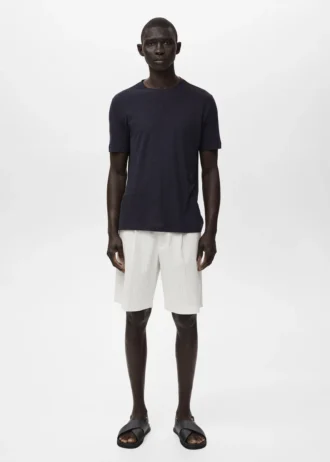 T-shirt slim en lin