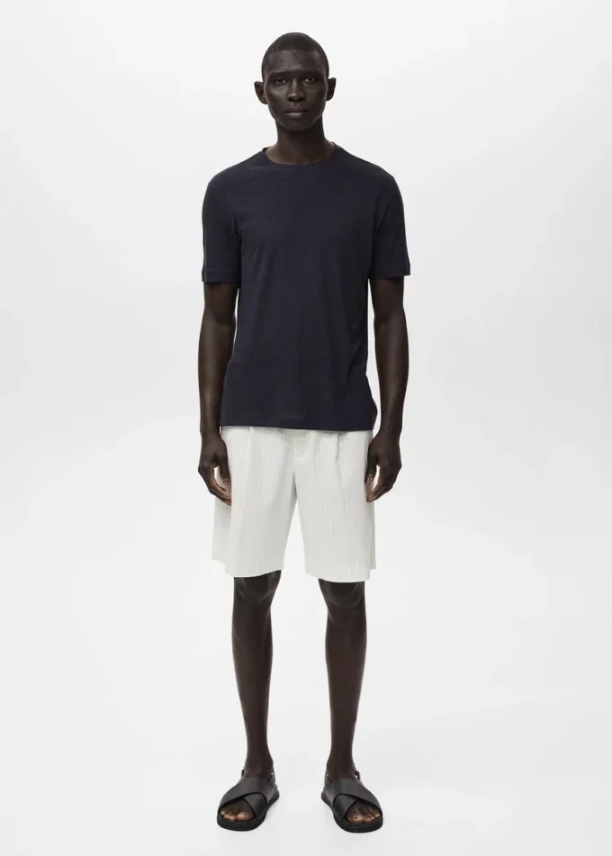 T-shirt slim en lin