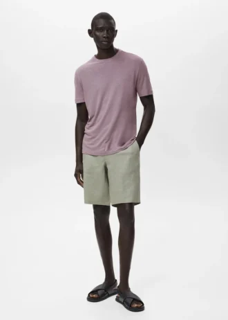 T-shirt slim en lin