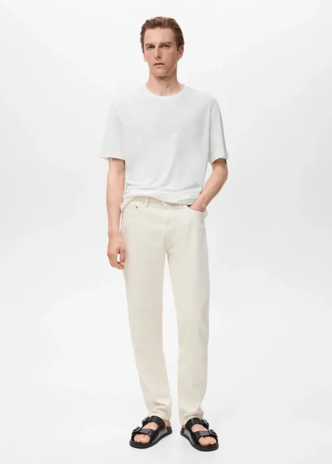 T-shirt slim en lin