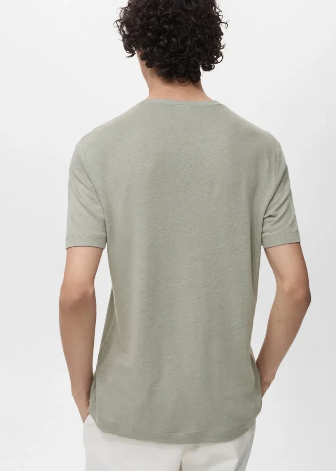 T-shirt slim en lin