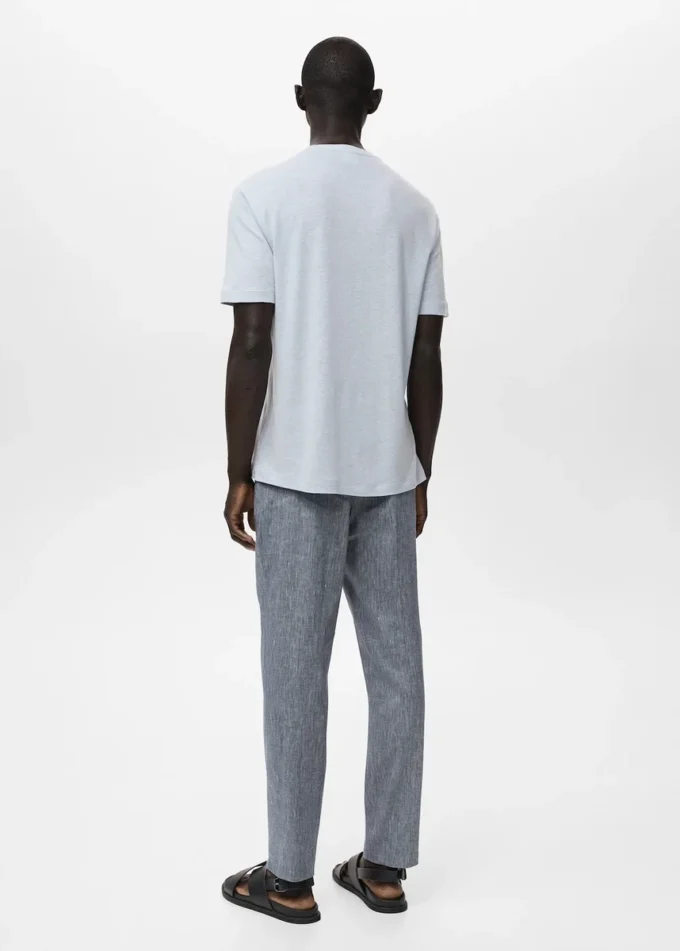 T-shirt slim en lin
