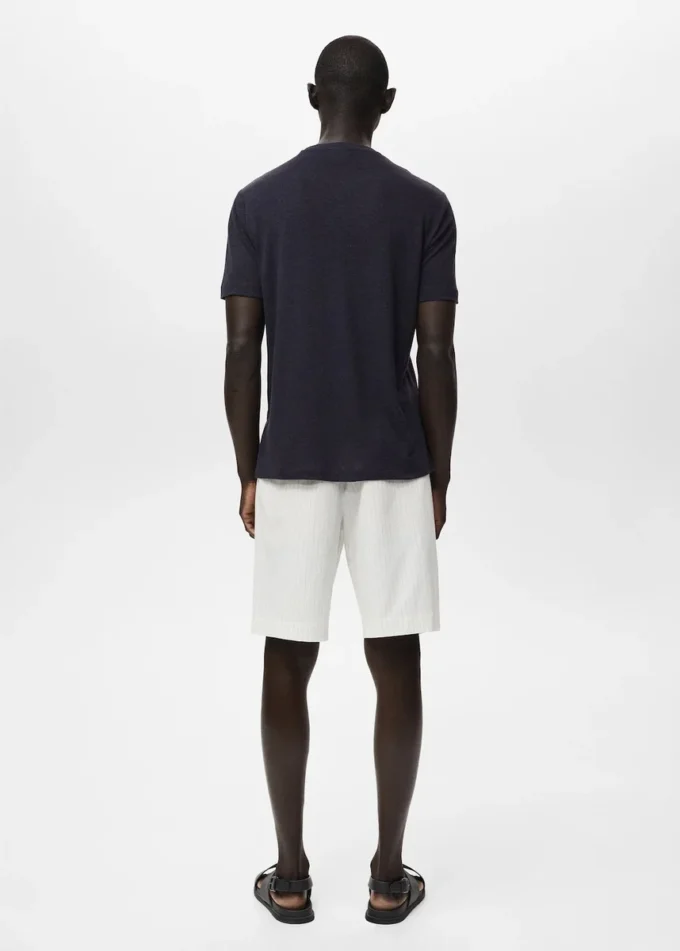 T-shirt slim en lin