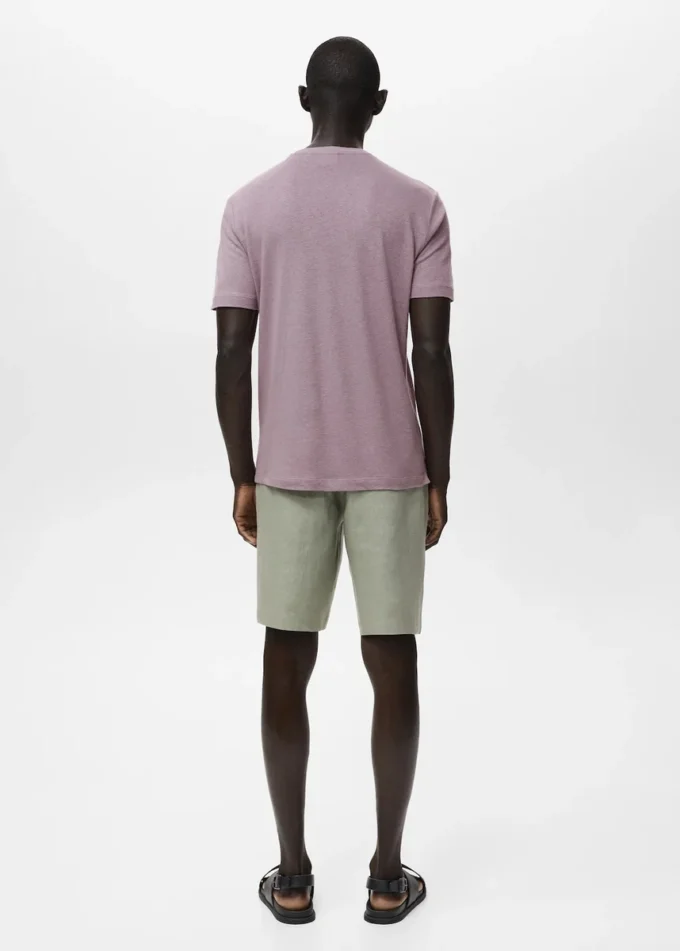 T-shirt slim en lin
