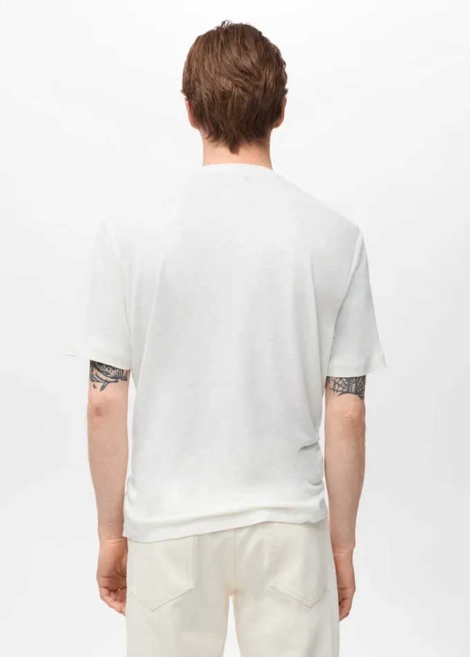T-shirt slim en lin