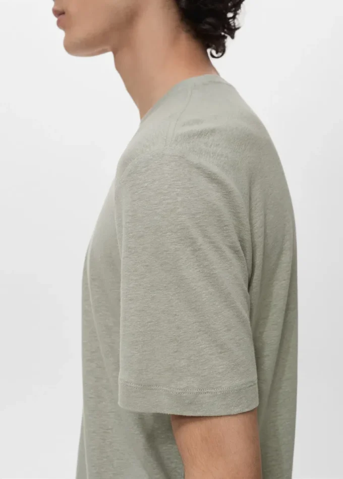 T-shirt slim en lin