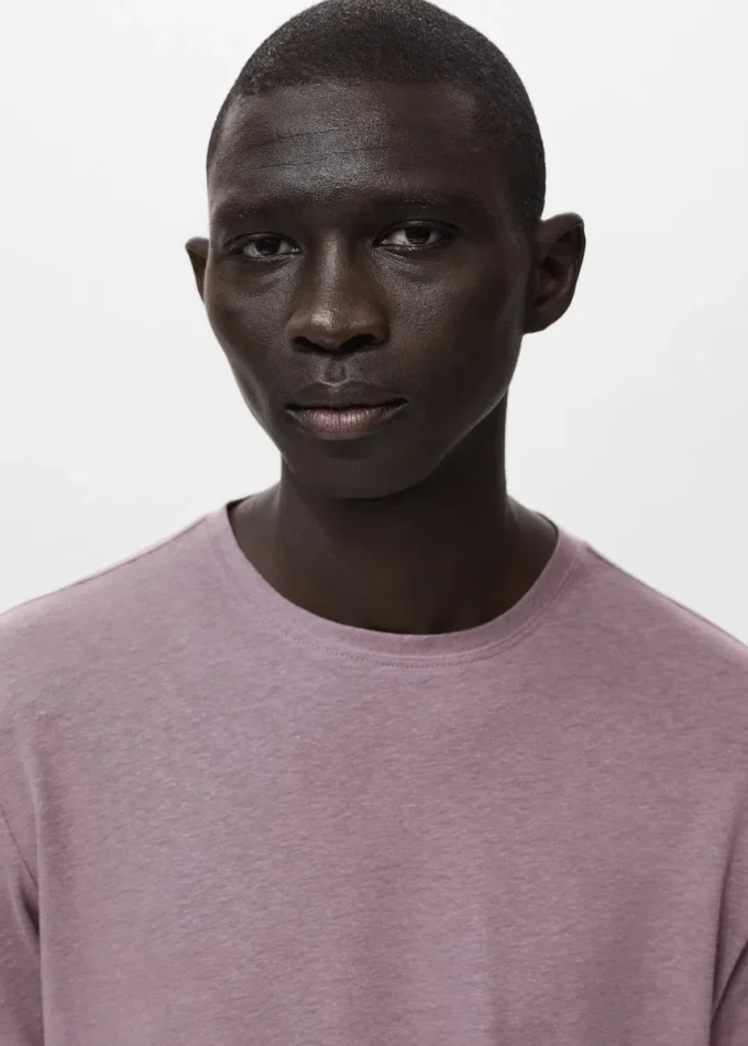 T-shirt slim en lin
