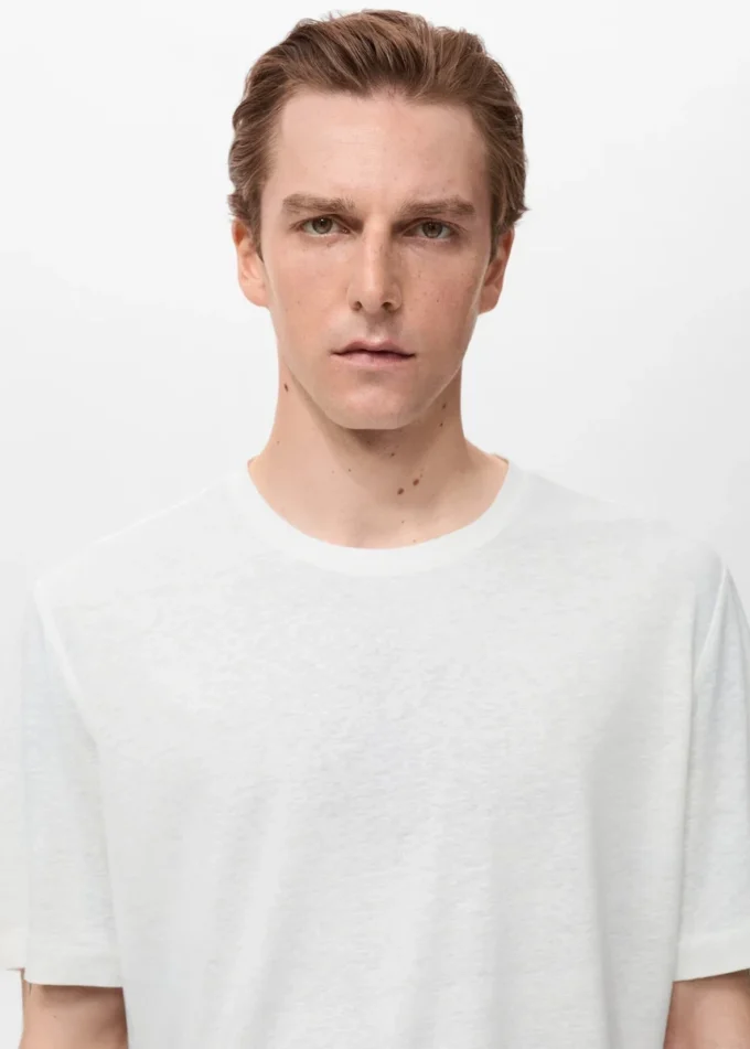 T-shirt slim en lin