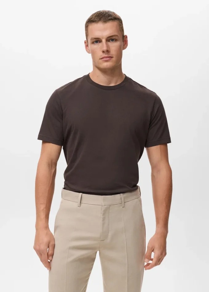 T-shirt slim fit 100 % coton