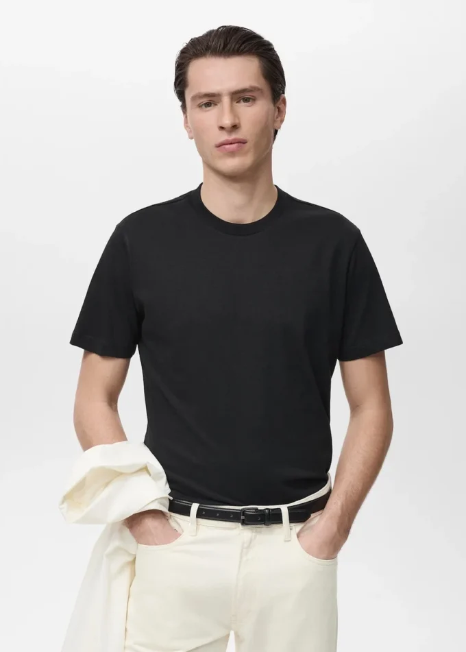 T-shirt slim fit 100 % coton