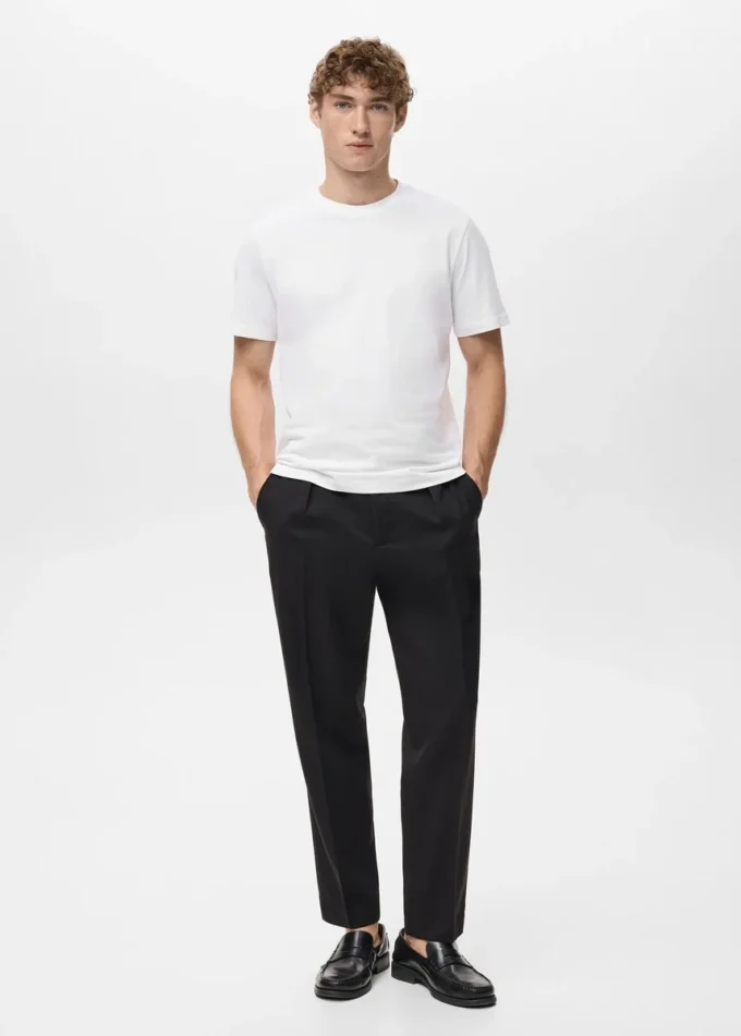 T-shirt slim fit 100 % coton
