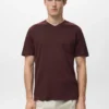 T-shirt slim fit à col en V 100 % coton