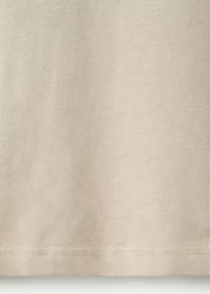 T-shirt slim fit à col en V 100 % coton