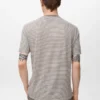 T-shirt slim fit en lin à rayures