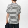 T-shirt slim fit en lin à rayures