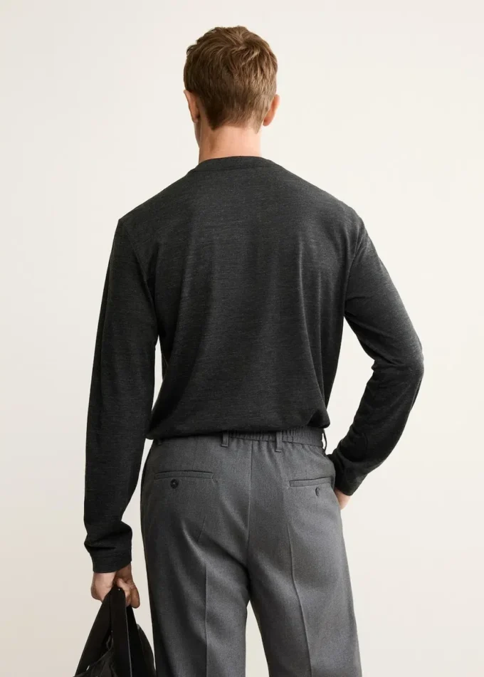 T-shirt slim fit en mélange de laine