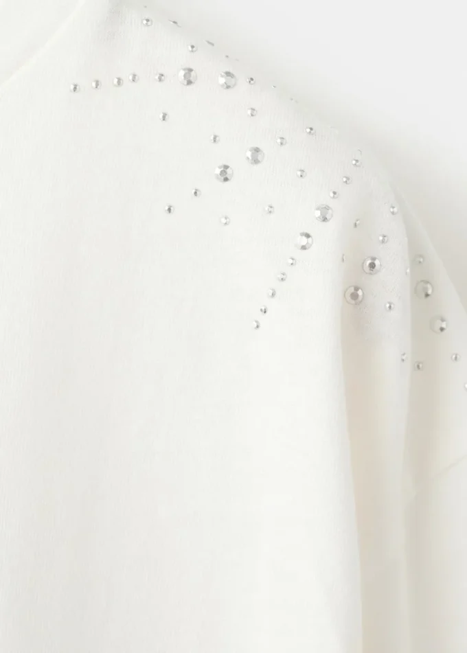 T-shirt à strass scintillants
