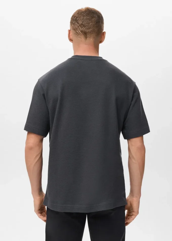 T-shirt structuré 100 % coton à coupe décontractée