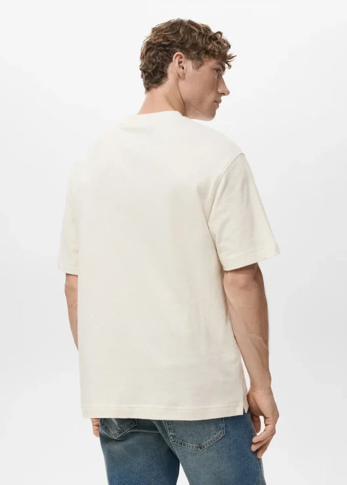 T-shirt structuré 100 % coton à coupe décontractée