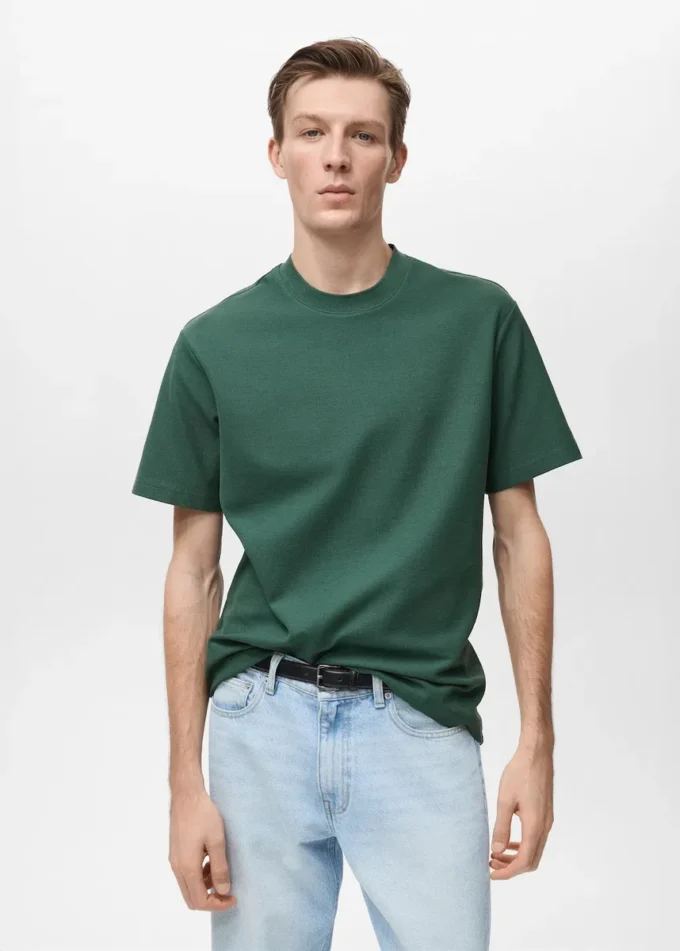 T-shirt texturé coupe classique