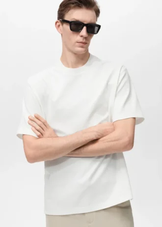 T-shirt texturé coupe classique