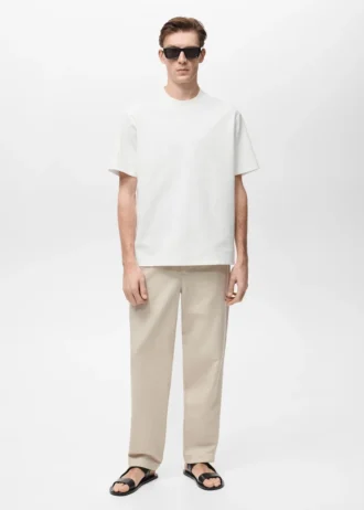 T-shirt texturé coupe classique