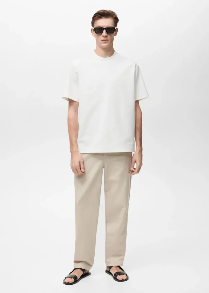 T-shirt texturé coupe classique