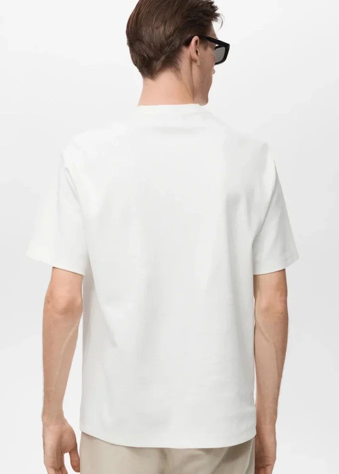 T-shirt texturé coupe classique