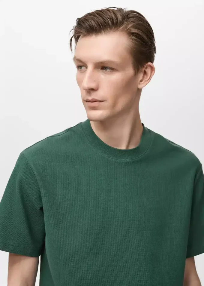 T-shirt texturé coupe classique