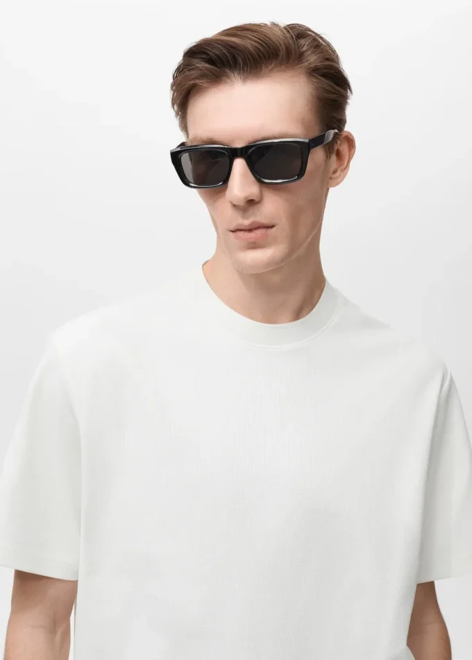T-shirt texturé coupe classique