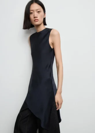 Top asymétrique en satin