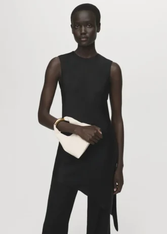 Top asymétrique en satin
