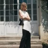 Top asymétrique en satin