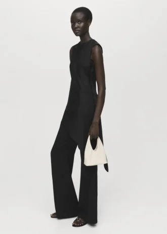 Top asymétrique en satin