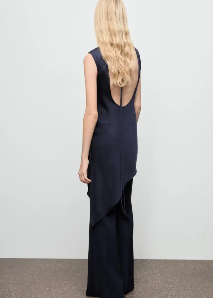 Top asymétrique en satin