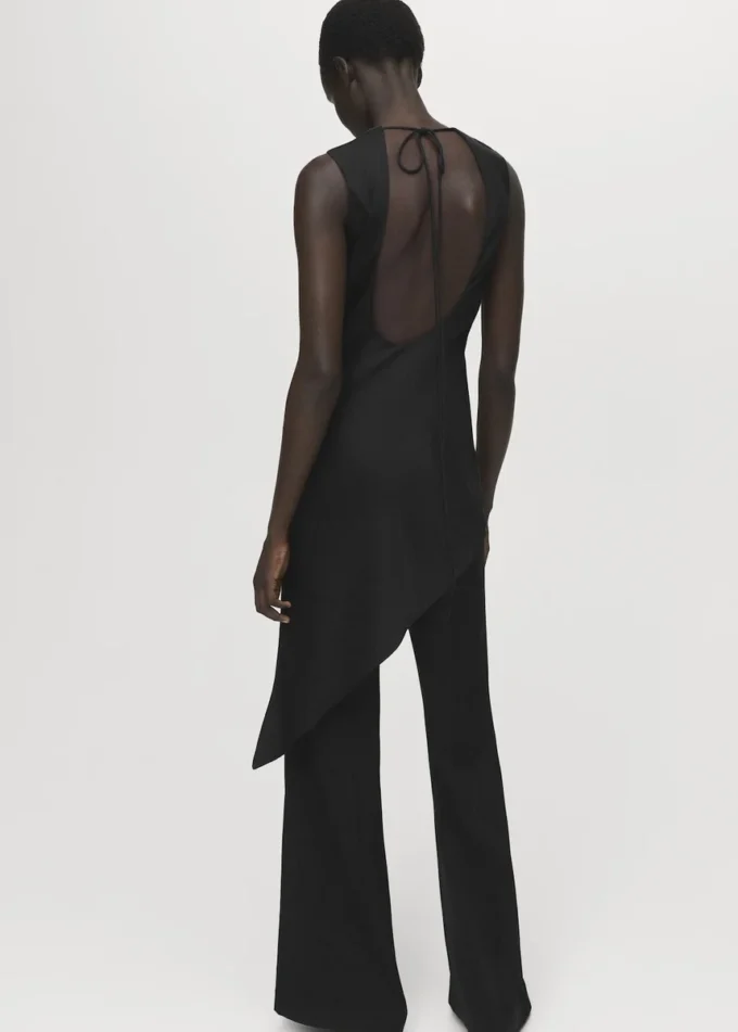 Top asymétrique en satin