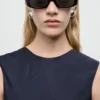Top asymétrique en satin