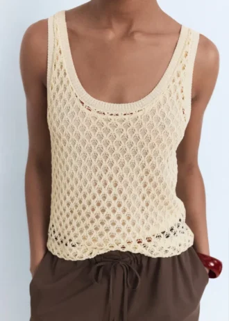 Top en crochet à bretelles