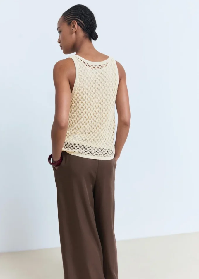 Top en crochet à bretelles