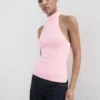 Top en maille à dos nu