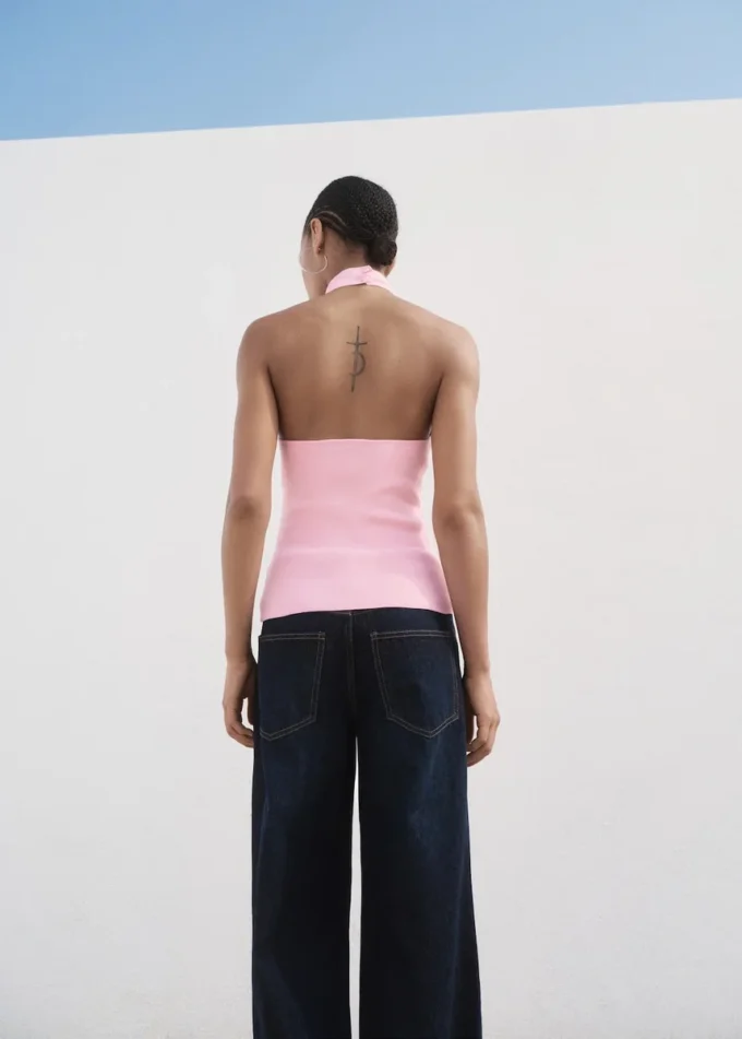 Top en maille à dos nu