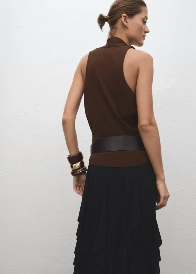 Top en maille à encolure en V