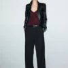 Top en maille lurex à col en V