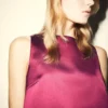 Top en satin avec nœuds