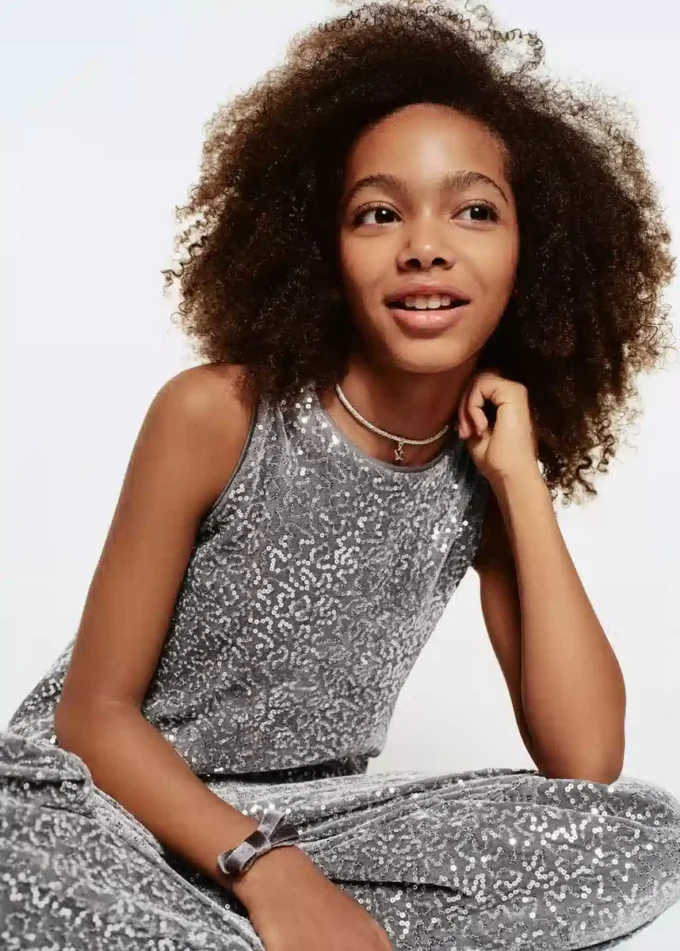 Top à paillettes